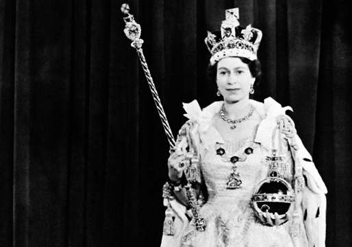 Queen Elizabeth II on her coronation day, in 1953.