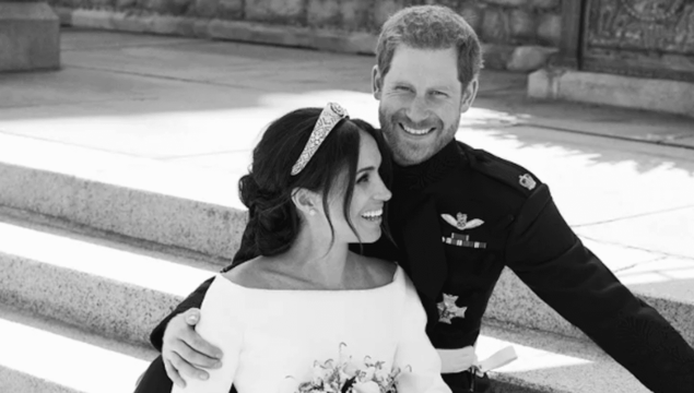 Prince Harry and Meghan Markle on their wedding day in 2018.