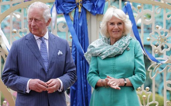 King Charles and Queen Camilla visit Northern Ireland for the first time since their Coronation, May 2023.