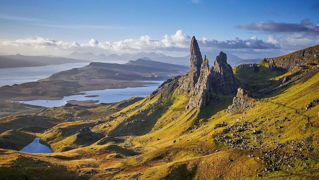 View out over Old Man Of Storr, Isle Of Skye, Scotland