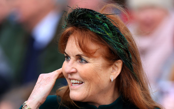 Sarah Ferguson, Duchess of York attends the Christmas Morning Service at Sandringham Church on December 25, 2023