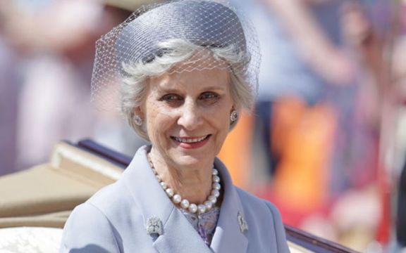 Birgitte, Duchess of Gloucester departs the Order Of The Garter Service at Windsor Castle on June 19, 2023 in Windsor, England. 