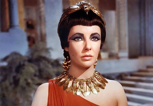 Dame Elizabeth Taylor in the 1963 movie \"Cleopatra\".