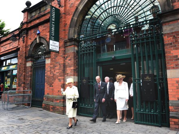 Queen Elizabeth outside St. George's Market