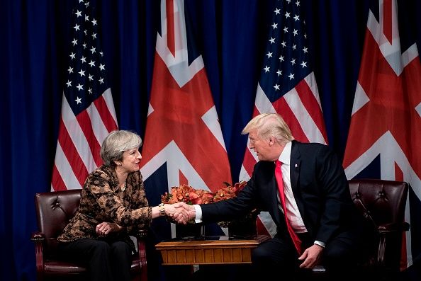 Theresa May and Donald Trump