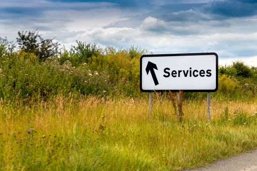 Service station sign