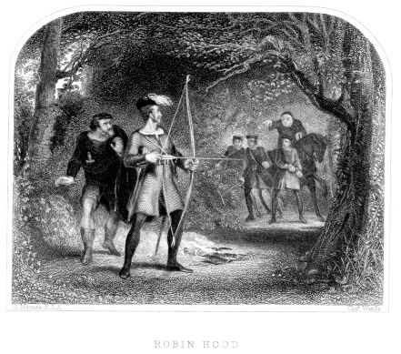 Vintage Robin Hood Engraving