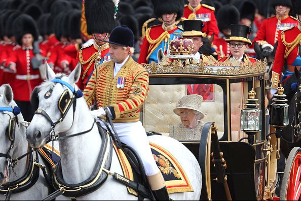 Queen Elizabeth II during Trooping The Colour, the Queen's annual birthday parade