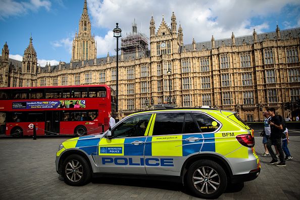 UK Police Car outside Westminster