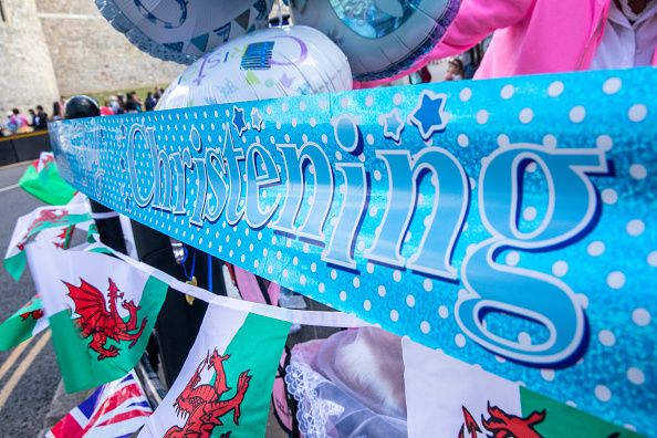 Royal fans celebrate the christening on the day that Archie Harrison Mountbatten-Windsor, son of The Duke & Duchess of Sussex, was christened