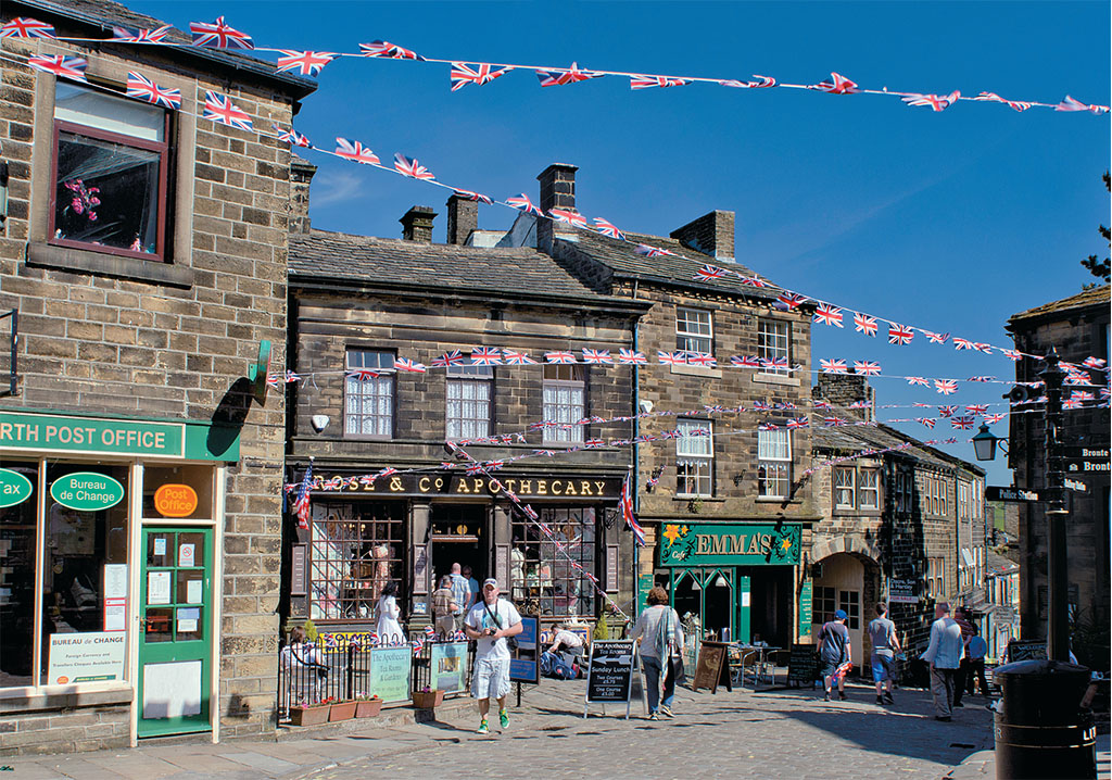 Broad windows along Haworth’s Main Street provided light for cottage weavers when the Brontës lived in the parsonage at the top of the village