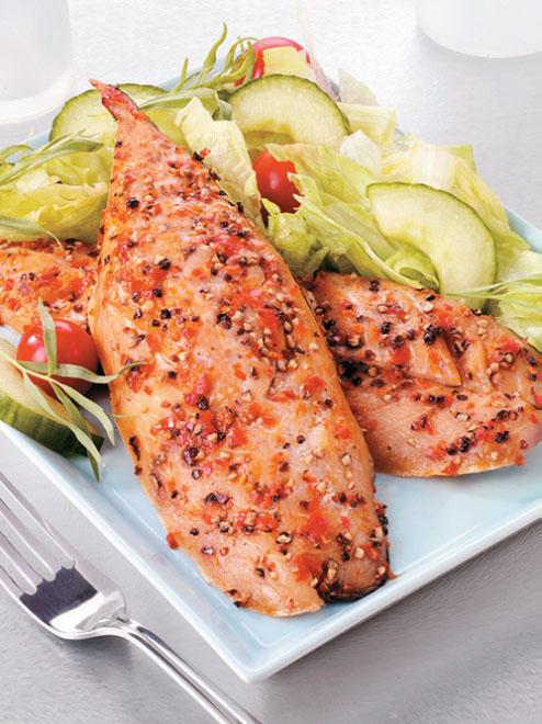 Smoked mackerel fillets are served as a starter, or as a pub lunch Smoked mackerel fillets are served as a starter, or as a pub lunch