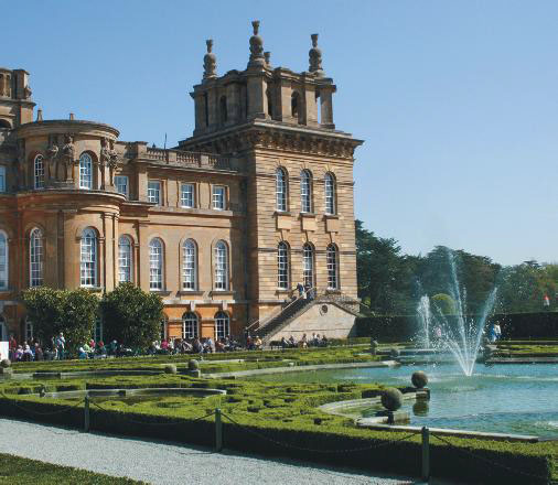 The terraced gardens of Blenheim Palace gleam much as they did in Jane Austen’s day.