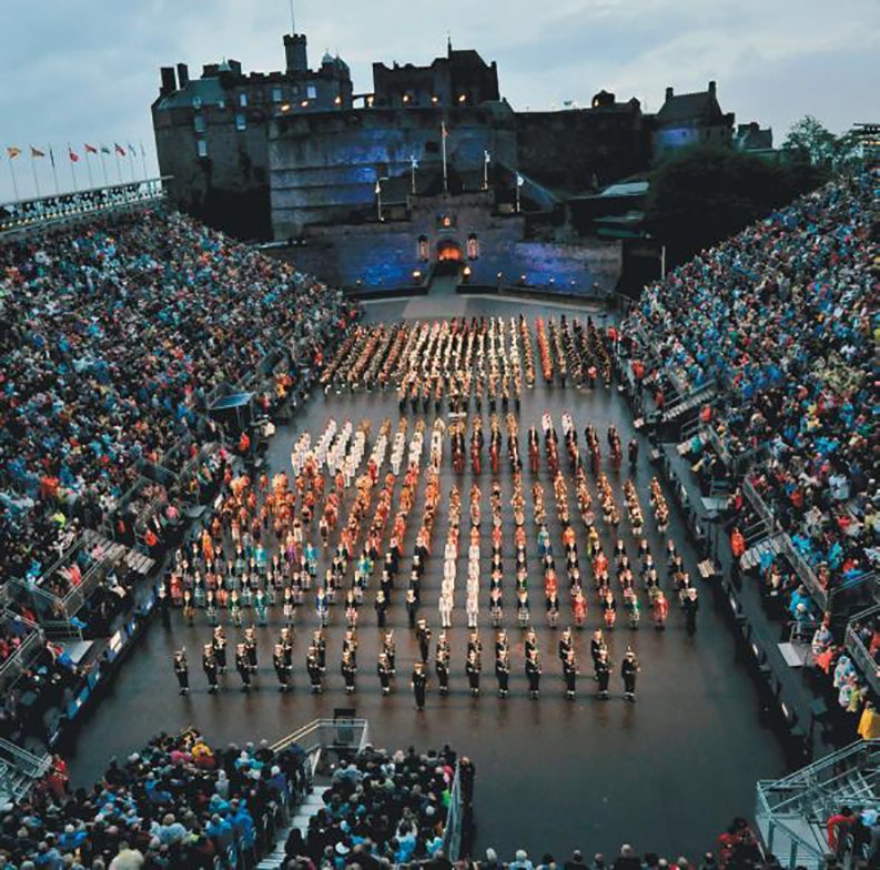 Nightly showcase of British military precision, music and martial skills at Edinburgh Castle
