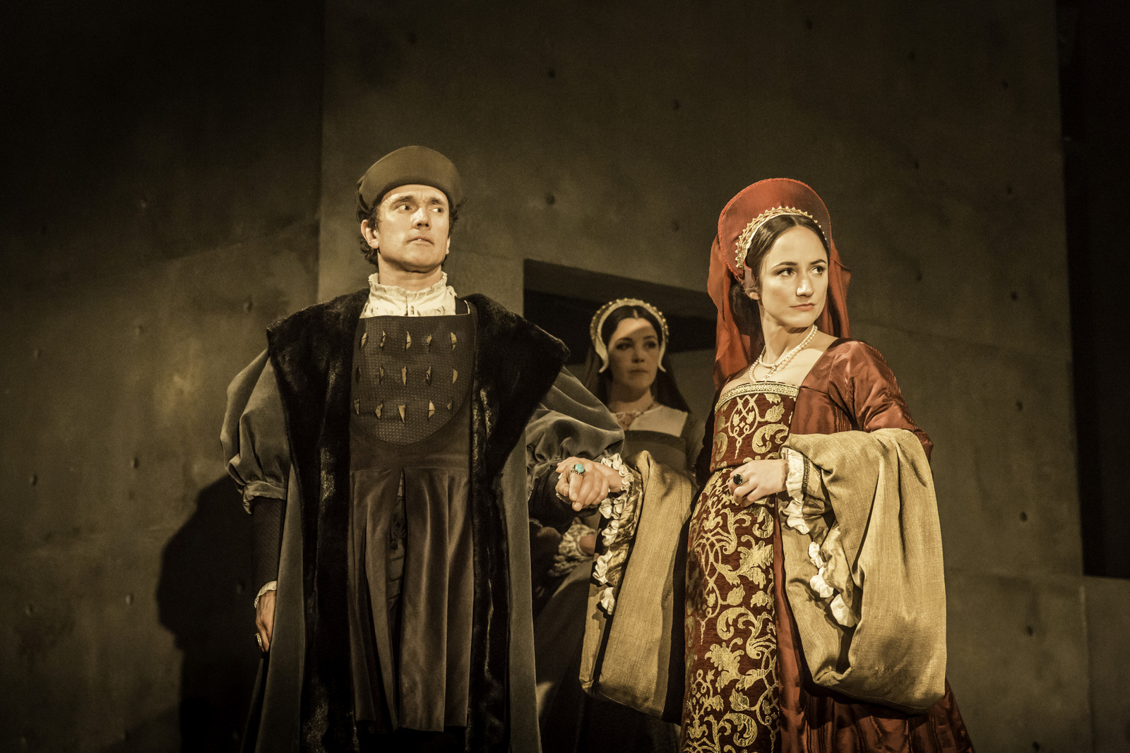 WOLF HALL by Mantel,                      , Author - Hillary Mantel, Director - Jeremy Herinn, Designer - Christopher Oram, Lighting Paule Constable, The Royal Shakespeare Company, 2014, Credit: Johan Persson/