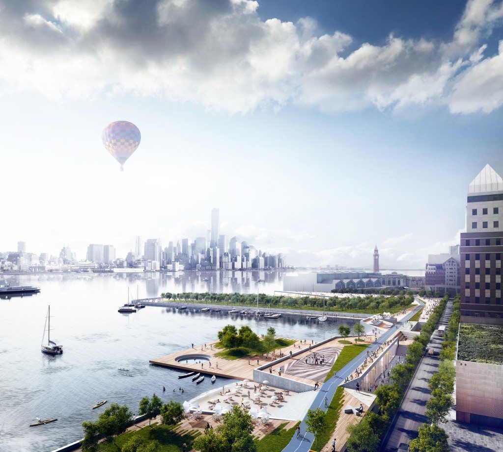 Ideas for rebuilding Hoboken, New Jersey, after Hurricane Sandy--copyright OMA.
