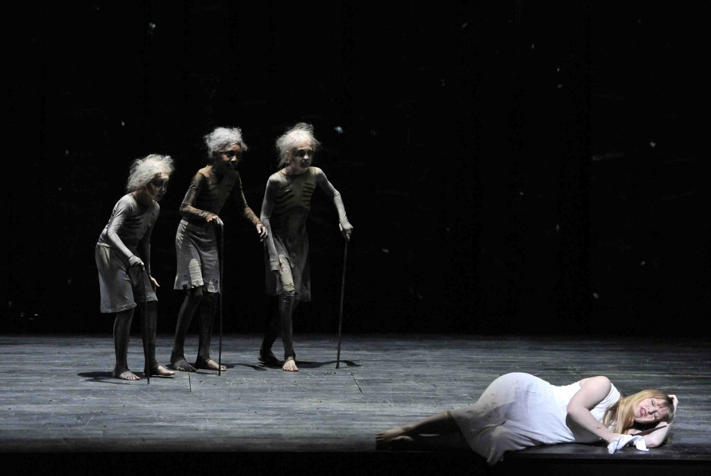 ENO 1516 The Magic Flute - Jayden Tejuoso, Fabian Tindale Geere, Louis Lodder, Lucy Crowe (c) Robbie Jack