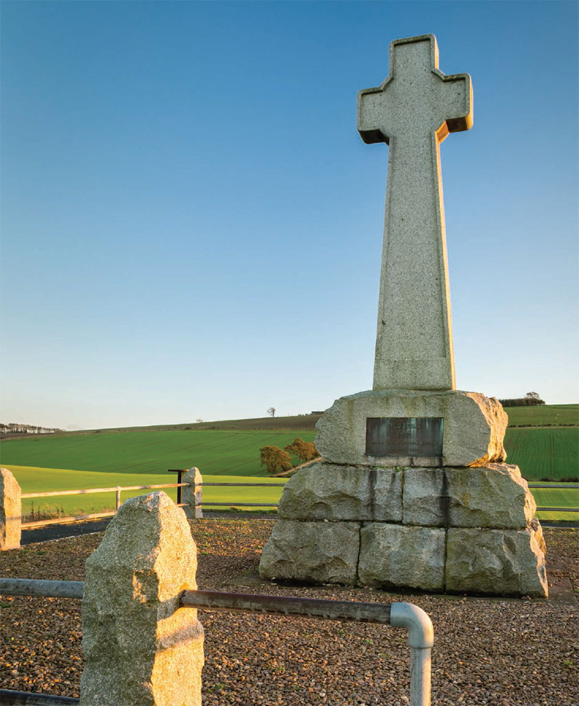 The cross on Branxton Hill marks the Scottish line at the start of the Battle of Flodden, which proved to be their worst defeat in centuries of warfare with England.. - SCOTT REEVES